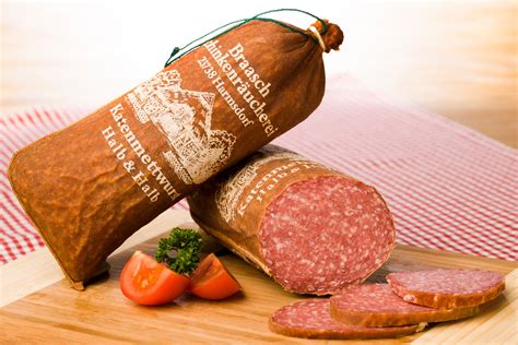 Holsteiner Katenmettwurst Halb Und Halb Mettwurst Wurst