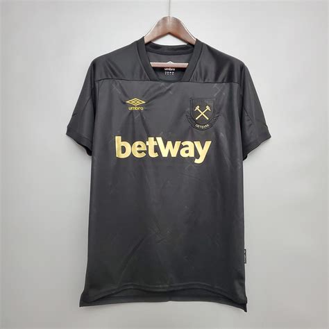 Camisa West Ham Third Away 20 21 Torcedor Umbro Masculina Preto E Do