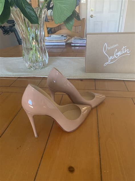 Christian Louboutin Pigalle Follies Nude Beige Nappa Gem