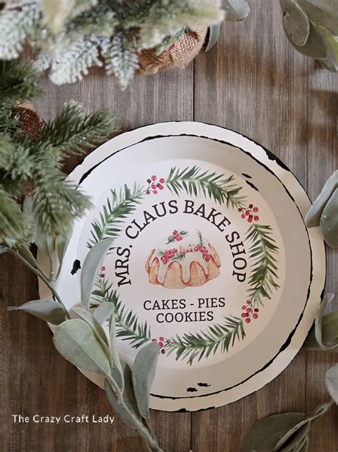 Pie Pan Christmas Craft With A Free Baking Printable