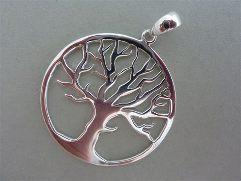 Grand Pendentif Arbre De Vie En Argent Massif Lili Porte Bonheur