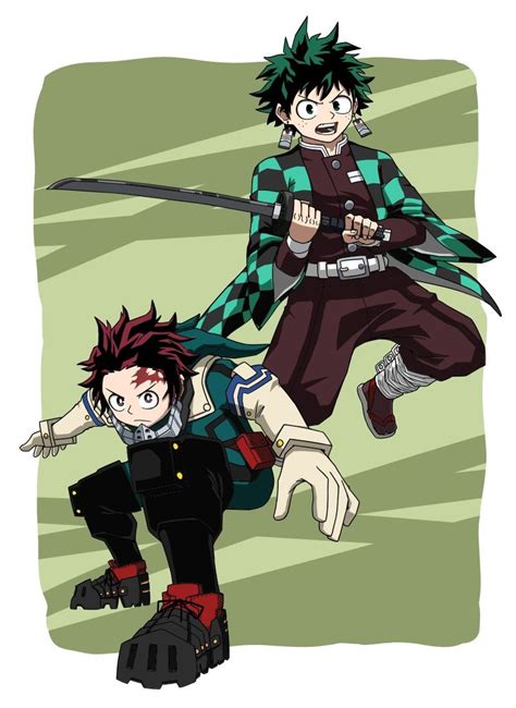 Midoriya Izuku Deku Tanjiro Kamado Demon Slayer Kimetsu No