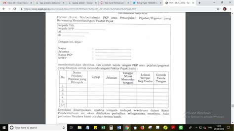 Contoh Surat Spesimen Tanda Tangan Faktur Pajak Koleksi Gambar