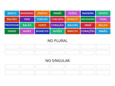 Singular E Plural Recursos De Ensino