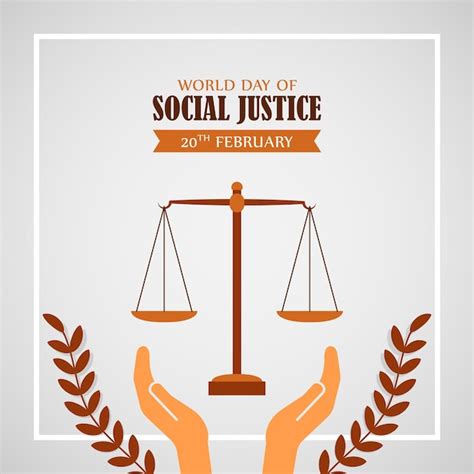 Ilustração Vetorial Do Dia Mundial Da Justiça Social 20 De Fevereiro