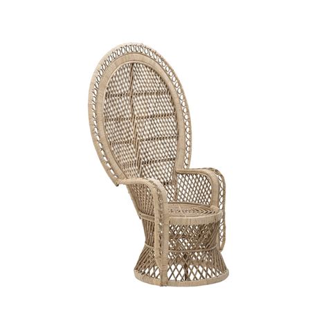 Bamboo Peacock Natural Chair Boho Vibe Home Living •