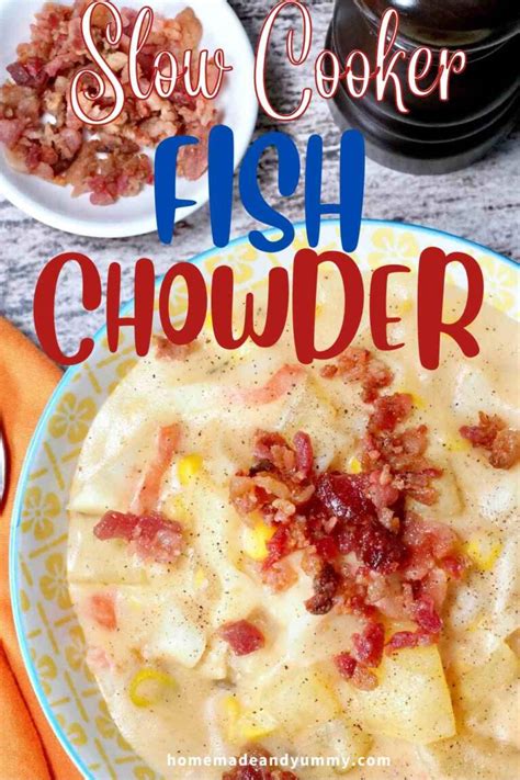 Slow Cooker Fish Chowder Soup Homemade And Yummy