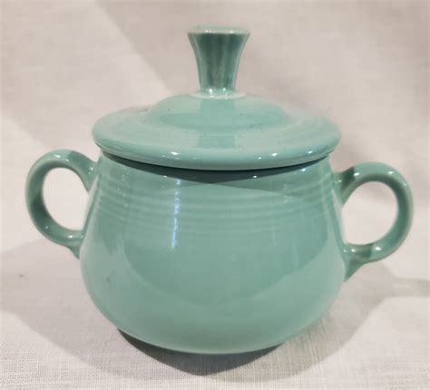 Fiestaware Retired Sea Mist Green Small Sugar Bowl Fiesta Replacement With Lid Ebay