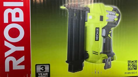 Ryobi One Nailer Nail Gun R18n 18g Unboxing Ryobi Uk Youtube