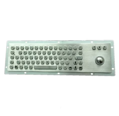 IP67 Waterproof Stainless Steel Console Keyboard With Integrated Trackball