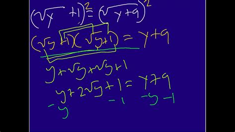 Solve Equations With Two Radicals Youtube