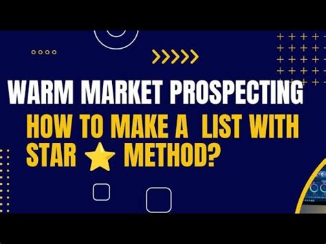 Warm Market And How To Make List With Formula And 3 Types List By