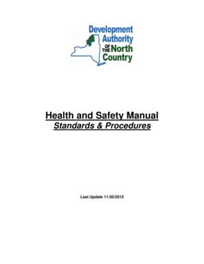 Fillable Online Health And Safety Manual Danc Fax Email Print Pdffiller