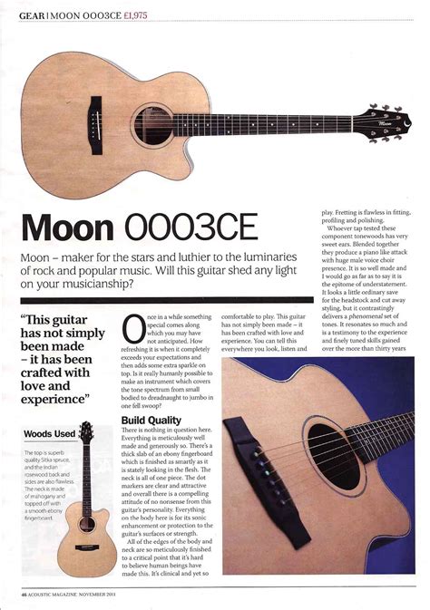 Moon Guitars Review Model 0003ce