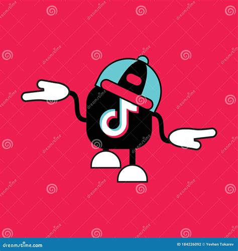 Vector Character Tik Tok Two Hands You Rock Editorial Photo