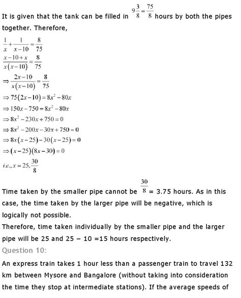 Ncert Solutions For Class 10th Maths Chapter 4 Quadratic Equations