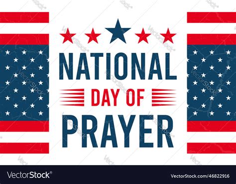 National Day Of Prayer Banner Background Badge Vector Image