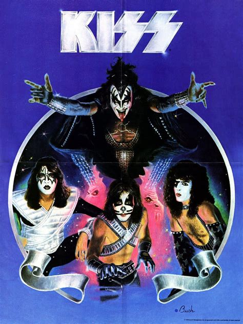 Kiss Poster Love Gun Alive Ii Era Paul Stanley Gene Simmons Rock