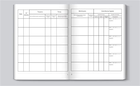 Registre Des Mouvements De Titres Et Comptes DActionnaires Cahier