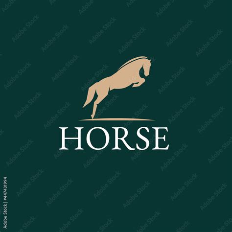 Jumping Horse Logo Design . Creative Logo Design Stock Vector | Adobe Stock