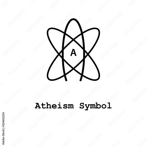 Atheism Symbol Illustrator Vector Icon Stock Vector Adobe Stock