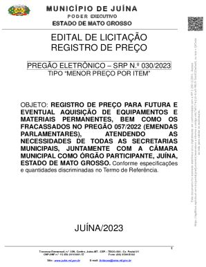 Preench Vel Dispon Vel Edital De Licitao Registro De Preo Fax Email