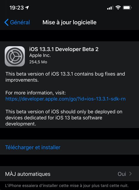 iOS 13 3 1 tvOS 13 3 1 watchOS 6 1 2 la deuxième bêta enfin