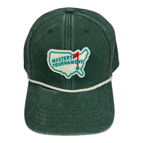 Masters Dark Green Brushed Cotton Retro Felt Map Patch Rope Hat ...