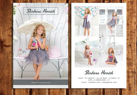 Free Model Comp Card Template Psd CC Alcala Norte