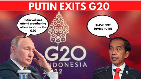 Russian President Vladimir Putin Will Not Attend G20 Summit In Bali In