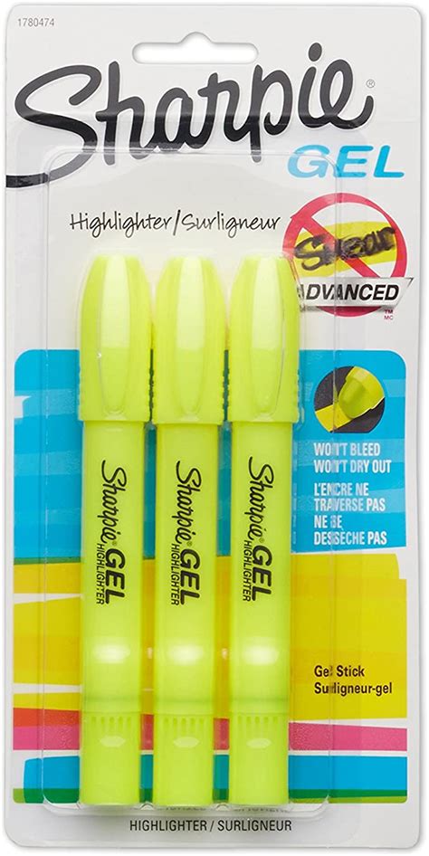 Sharpie Accent Gel Highlightes Fluorescent Yellow 3