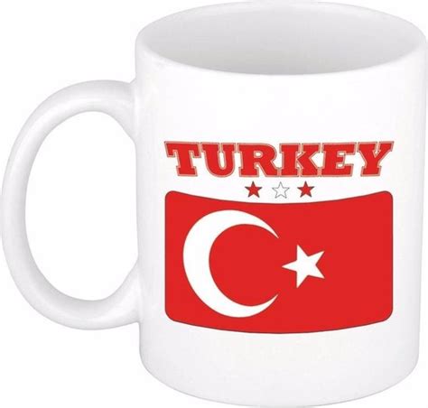 Beker Mok Met De Turkse Vlag 300 Ml Keramiek Turkije Bol