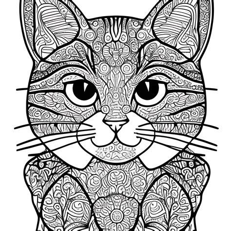 Hyper Realistic Kitten Coloring Page Creative Fabrica