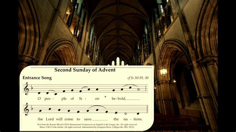 English Proper Chants 2nd Sunday Advent Entrance Antiphon Youtube