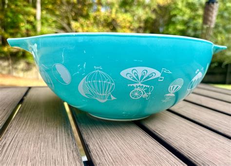 Original Pyrex Hot Air Balloon Cinderella Qt Bowl Etsy