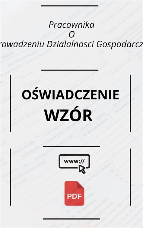 O Wiadczenie Pracownika O Prowadzeniu Dzia Alno Ci Gospodarczej Wz R