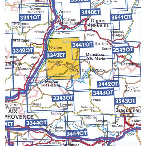 Frankreich Wanderkarten Ign Et Plateau De Valensole