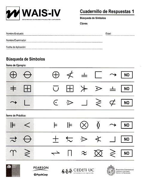 Wisc Iv Symbolsuche Aufgabenheft 1 B