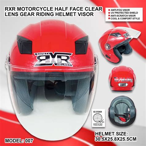 RXR Motorcycle Half Face Helmet Motors Visor Open Face Helmets Motor