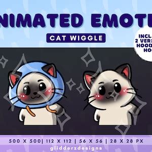 Wiggle Cat Emote Animated Siamese Cat Wiggle Animated Emote Wiggle