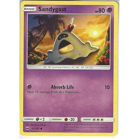 Pokemon Trading Card Game Sandygast Common Sm Burning