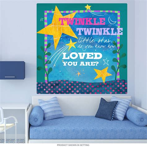 Twinkle How Loved You Are Wall Decal Retro Planet