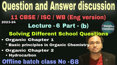 Previous Year Questions Class L B Organic Chapter Organic