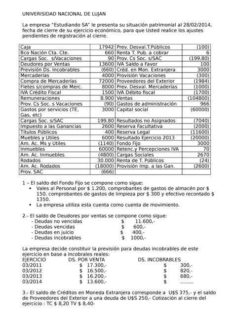 2 Parcial Practica 2 UNIVERISIDAD NACIONAL DE LUJAN La Empresa