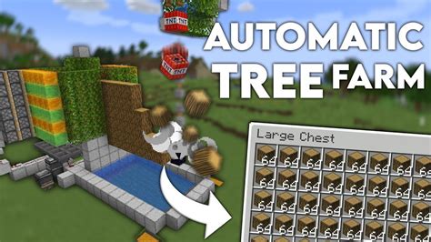 Minecraft Easiest Tnt Tree Farm Fully Automatic Clustr Youtube