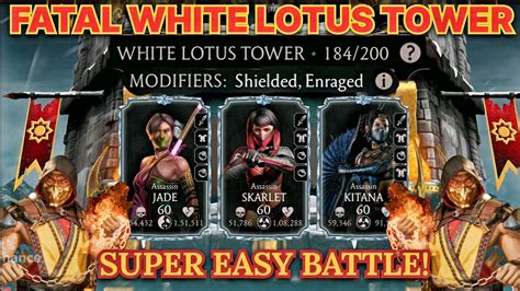 Mk Mobile White Lotus Tower Fatal 184 I Beat This Battle Easily