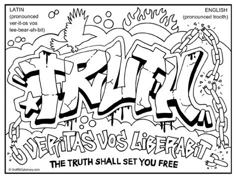 Graffiti Words Coloring Pages Printable