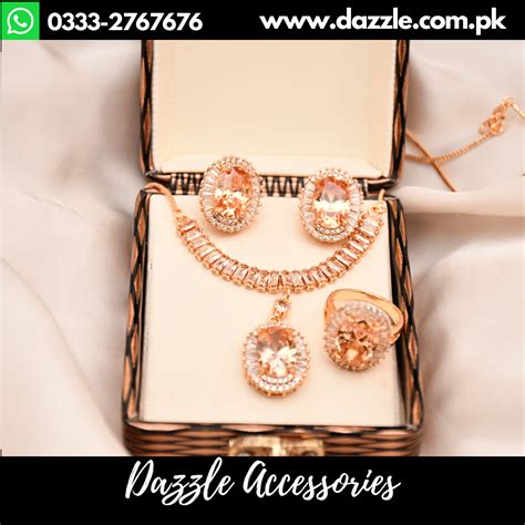 white Champagne Necklace Set - Dazzle Accessories