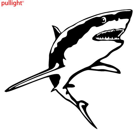 Great White Shark Silhouette at GetDrawings | Free download