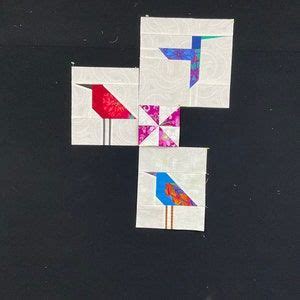 Lynne S Liberated Birds Tutorial Etsy Triangle Quilt Bird Quilt